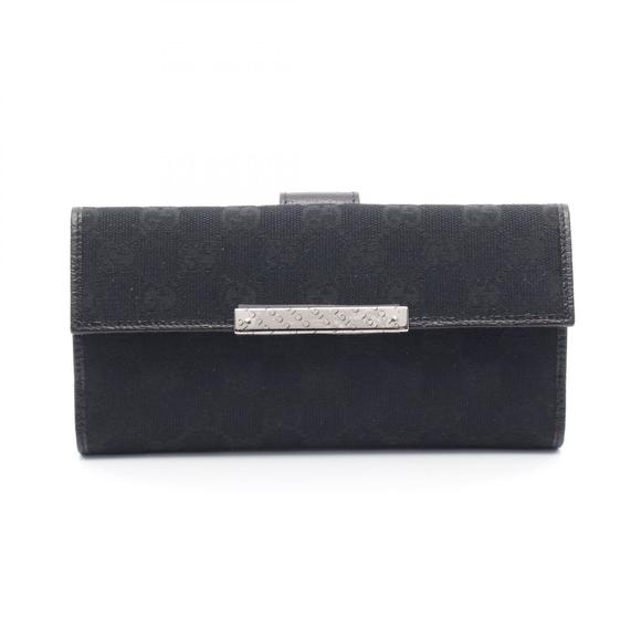 Gucci GG Canvas Wallet Leather Black - Picture 1 of 6